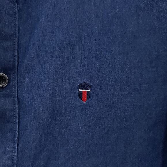 Louis Phillipe Tailored Fit Shirt Mens Medium Blue Long Sleeve Preppy Button Up - Picture 3 of 16